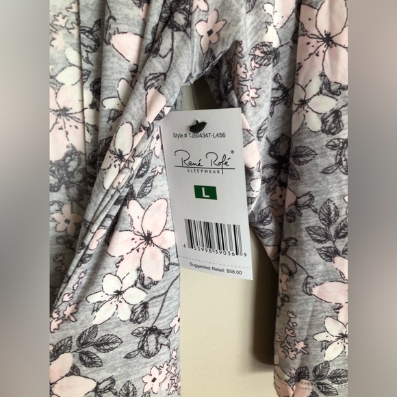 NWT  RENE ROFE Floral Robe  Size L - Picture 2 of 2